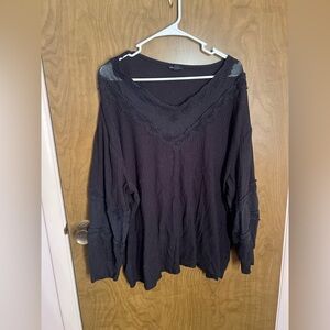 Torrid Black Textured Knit Top-3X